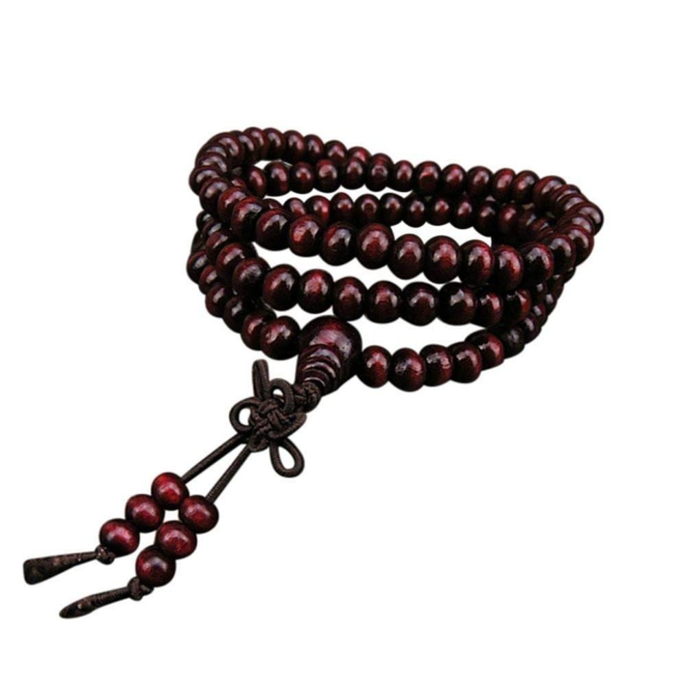 8mm Natural Sandalwood Prayer/Mala Bead Bracelet